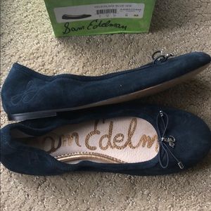 Sam Edelman blue suede flats